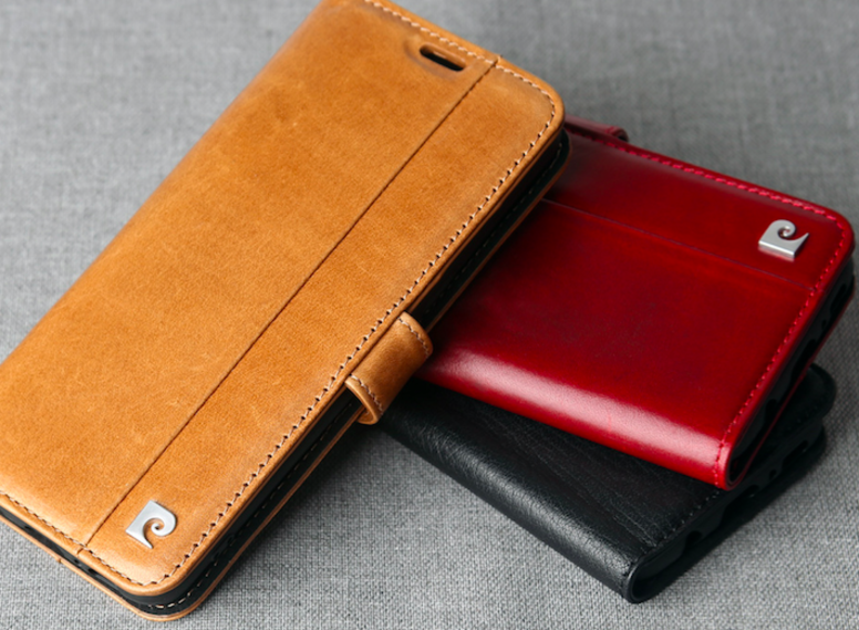 Кожаный чехол книжка Pierre Cardin для Samsung Galaxy S9 Коричневый